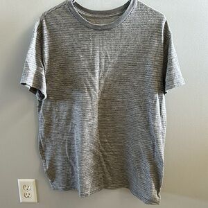 Goodfellow & co men’s gray/cream stripped tshirt